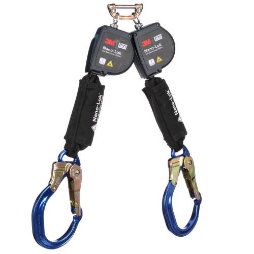 7012818562 3100588 DBI-SALA® Nano-Lok™ Arc Flash Twin-Leg Personal Self-Retracting Lifeline 3100588, Kevlar® Fiber Web, 8 ft