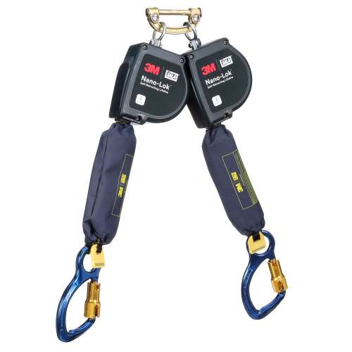 7012818577 3100610 DBI-SALA® Nano-Lok™ Extended Length Twin-Leg Personal Self-Retracting Lifeline 3100610, Web, 11 ft