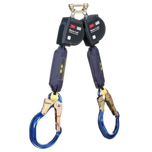 7012818579 3100612 DBI-SALA® Nano-Lok™ Extended Length Twin-Leg Personal Self-Retracting Lifeline 3100612, Web, 9 ft