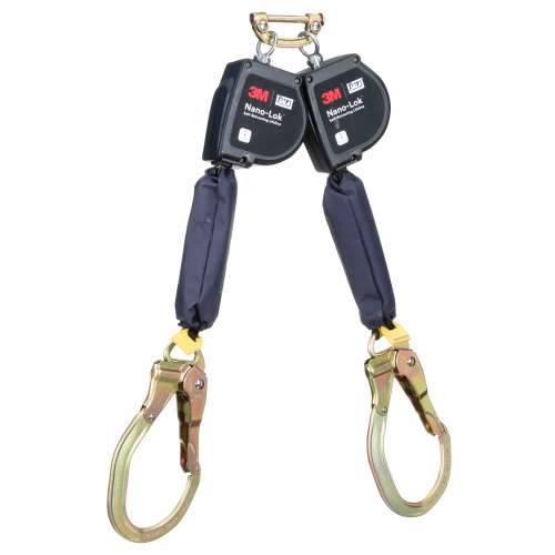 7012818581 3100614 DBI-SALA® Nano-Lok™ Extended Length Twin-Leg Personal Self-Retracting Lifeline 3100614, Web, 9 ft