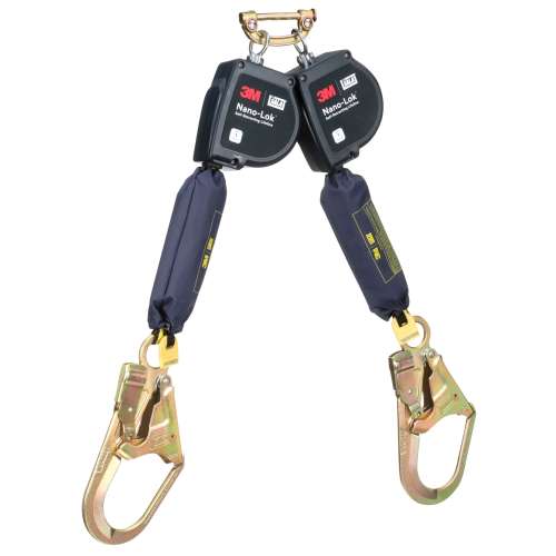 7012818582 3100615 DBI-SALA® Nano-Lok™ Extended Length Twin-Leg Personal Self-Retracting Lifeline 3100615, Web, 9 ft