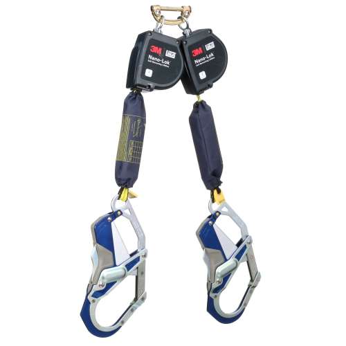 7012818583 3100616 DBI-SALA® Nano-Lok™ Extended Length Twin-Leg Personal Self-Retracting Lifeline 3100616, Web, 9 ft