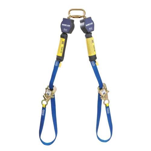 7012818643 3101373 DBI-SALA® Nano-Lok™ Tie-Back Twin-Leg Personal Self-Retracting Lifeline 3101373, Web, 9 ft