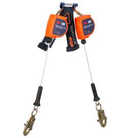 7012819225 3500279 DBI-SALA® Nano-Lok™ Edge Twin-Leg Personal Self Retracting Lifeline 3500279, Cable, Steel Snap Hook, 8 ft., Class 2, ANSI