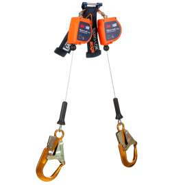 7012819226 3500280 DBI-SALA® Nano-Lok™ Edge Twin-Leg Personal Self Retracting Lifeline 3500280, Cable, Aluminum Rebar Hook, 8 ft., Class 2, ANSI