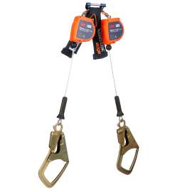 7012819227 3500281 DBI-SALA® Nano-Lok™ Edge Twin-Leg Personal Self-Retracting Lifeline 3500281, Cable, Steel Rebar Hook, 6 ft., Class 2, ANSI