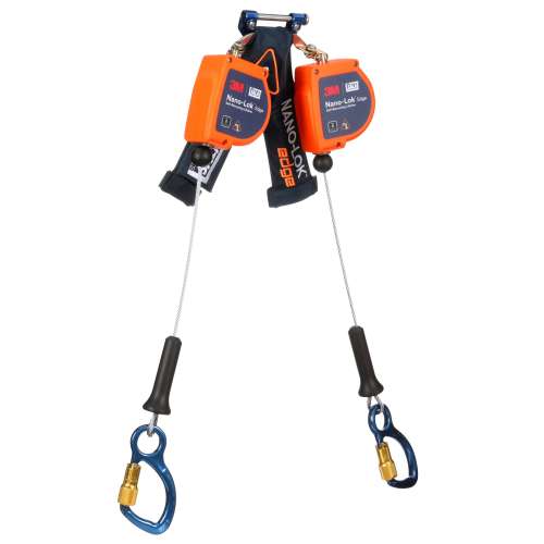 7012819232 3500286 DBI-SALA® Nano-Lok™ edge Twin-Leg Personal Self-Retracting Lifeline 3500286, Galvanized Cable, 8 ft
