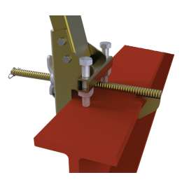 7012820226 7400052 DBI-SALA® Temporary I-Beam Horizontal Lifeline Stanchion Base 7400052, Fits 6 - 12 in Flange Up To 2.25 in Thick