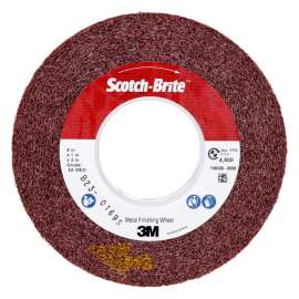 7100000490 Scotch-Brite™ Metal Finishing Convolute Wheel, MF-WL, 5A Medium, 8 in x 1 in x 3 in, 3 ea/Case