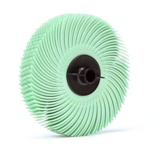 7100007341 Scotch-Brite™ Radial Bristle Disc, 3 in x 3/8 in 1 Micron, 40/Carton, 80 ea/Case