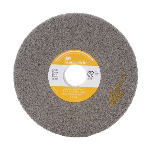 7100010164 Scotch-Brite™ Light Deburring Wheel, LD-WL, 7S Fine, 8 in x 2 in x 3 in, 2 ea/Case