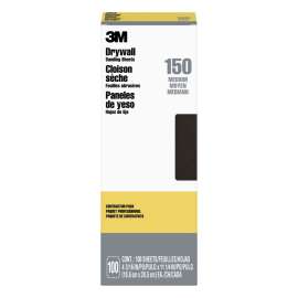 7100016940 Drywall Sanding Sheet 53046, 150 Grit, 4 3/16 in x 11 1/4 in, 100 shts/pk, 10 pks/cs