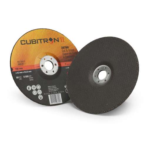7100019072 Cubitron™ II Cut and Grind Wheel, 28760, T27, 7 in x 1/8 in x 7/8 in, 10/Carton, 20 ea/Case