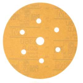 7100030961 Hookit™ Gold Disc Dust Free 236U, 01083, 6 in, P80, 75 discs per carton, 4 cartons per case