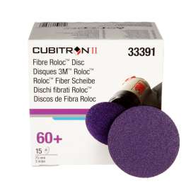 7100033191 Cubitron™ II Roloc™ Fibre Disc 786C, 33391, 3 in (75 mm), 60+, 15 discs per carton, 6 cartons per case