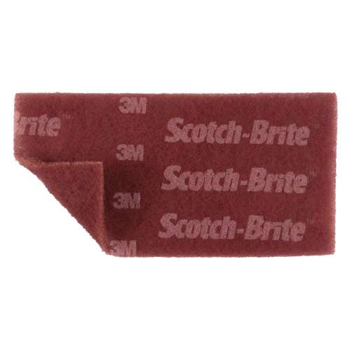 7100042334 Scotch-Brite™ Durable Flex Hand Pad, MX-HP, A/O Very Fine, Maroon, 4-1/2 in x 9 in, 25/Carton, 100 ea/Case
