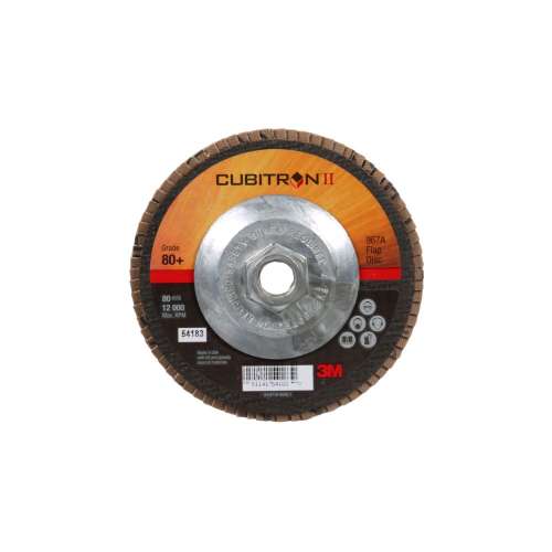 7100049202 Cubitron™ II Flap Disc 967A, 80+, T27, 5 in x 5/8