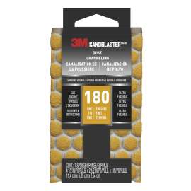 7100074382 SandBlaster™ DUST CHANNELING Sanding Sponge, 20907-180-UFS ,180 grit, 4 1/2 in x 2 1/2 x 1 in, 1/pk