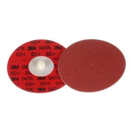 7100076898 Cubitron™ II Roloc™ Durable Edge Disc 947A, 60+, X-weight, TR, Maroon, 3 in, Die R300V, 50/Carton, 200 ea/Case