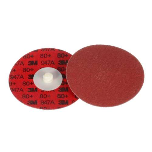 7100076926 Cubitron™ II Roloc™ Durable Edge Disc 947A, 80+, X-weight, TR, Maroon, 3 in, Die R300V, 50/Carton, 200 ea/Case