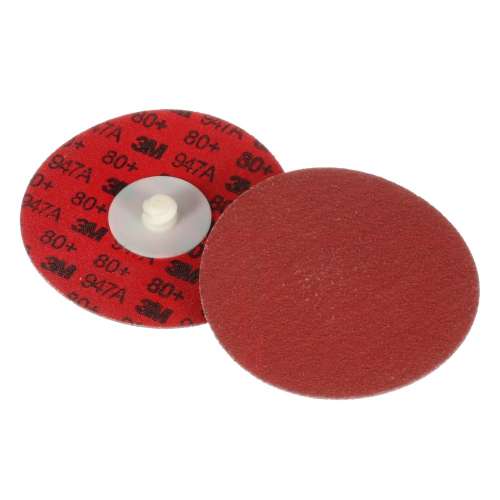 7100076927 Cubitron™ II Roloc™ Durable Edge Disc 947A, 80+, X-weight, TR, Maroon, 4 in, Die R400BB, 25/Carton, 100 ea/Case