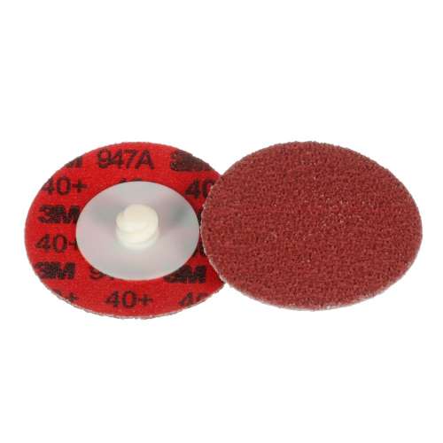 7100077039 Cubitron™ II Roloc™ Durable Edge Disc 947A, 40+, X-weight, TR, Maroon, 2 in, Die R200P, 50/Carton, 200 ea/Case