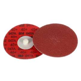 7100077040 Cubitron™ II Roloc™ Durable Edge Disc 947A, 40+, X-weight, TR, Maroon, 3 in, Die R300V, 50/Carton, 200 ea/Case