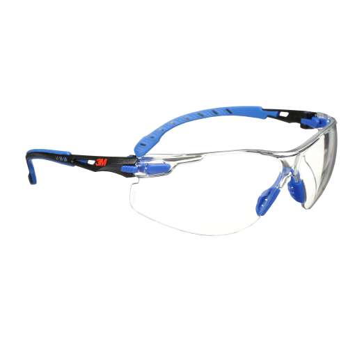 7100079183 S1101SGAF Solus™ 1000-Series Safety Glasses S1101SGAF, Black/Blue, Clear Scotchgard™ Anti-Fog Lens, 20 EA/Case