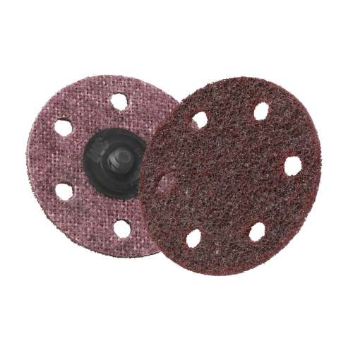 7100086057 Scotch-Brite™ Roloc™ Surface Conditioning Disc, SC-DR, A/O Medium, TR, 3 in, D/F 6HL, 25/Carton, 100 ea/Case