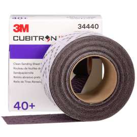 7100086671 Cubitron™ II Hookit™ Clean Sanding Sheet Roll, 34440, 40+ grade, 70 mm x 8 m, 5 rolls per case