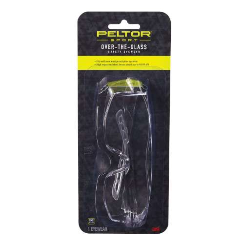 7100088515 47030-PEL-6 Peltor™ Sport Over The Glass Safety Eyewear 47030-PEL-6, Clear, 6/Case