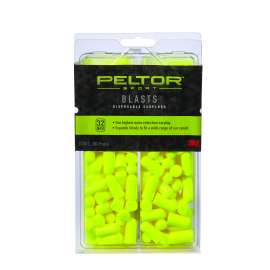 7100088753 97082-PEL80-6C Peltor™ Sport Blasts™ Disposable Earplugs 97082-PEL80-6C, 80 ea/pk, Neon Yellow