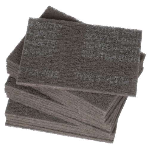 7100089226 Scotch-Brite™ Hand Pad 7448, HP-HP, SiC Ultra Fine, Gray, 6 in x 9 in, 20/Carton, 60 ea/Case