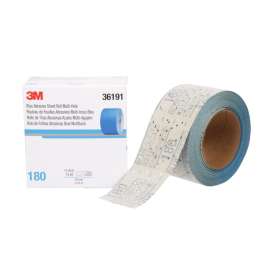 7100091070 Hookit™ Blue Abrasive Sheet Roll Multi-hole, 36191, 180, 2.75 in x 13 y, 4 cartons per case