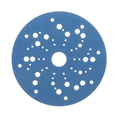 7100091240 Hookit™ Blue Abrasive Disc Multi-hole, 36167, 5 in, 500 grade, 50 discs per carton, 4 cartons per case