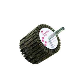 7100093971 Scotch-Brite™ Shaft Mounted Flap Brush, PF-ZS, A/O Medium, Type A, 75 mm x 45 mm x 6 mm, 10 ea/Case