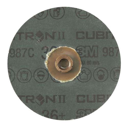 7100096553 Cubitron™ II Roloc™ Fibre Disc 987C, 36+, TS, 4 in, Die RS400BB, 25/Carton, 100 ea/Case