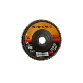 7100097661 Cubitron™ II Flap Disc 967A, 40+, T29, 4 in x 5/8 in, 10 ea/Case