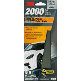 7100100325 Wetordry™ Sandpaper, 03003, 2000 Grit, 3 2/3 inch x 9 inch, 20 packs per case