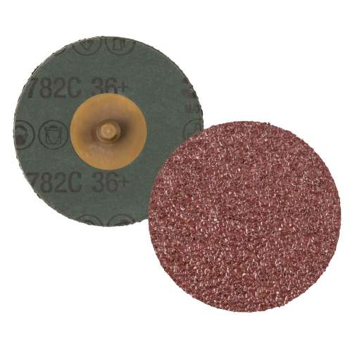 7100100975 Roloc™ Fibre Disc 782C, 36+, TR, 4 in, Die R400BB, 25/Carton, 100 ea/Case