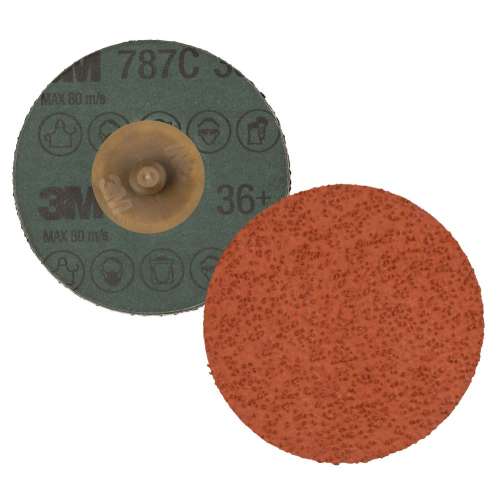 7100100981 Roloc™ Fibre Disc 787C, 36+, TR, 3 in, Die R300V, 50/Carton, 200 ea/Case