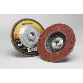 7100104926 Cubitron™ II Flap Disc 969F, 60+, T27 Quick Change, 4-1/2 in x 5/8"-11, 10 ea/Case
