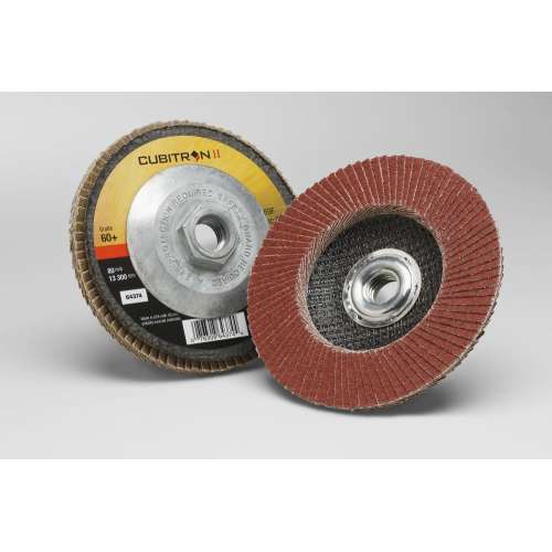 7100104926 Cubitron™ II Flap Disc 969F, 60+, T27 Quick Change, 4-1/2 in x 5/8