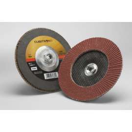 7100104947 Cubitron™ II Flap Disc 969F, 60+, T27 Quick Change, 7 in x 5/8"-11, 5 ea/Case