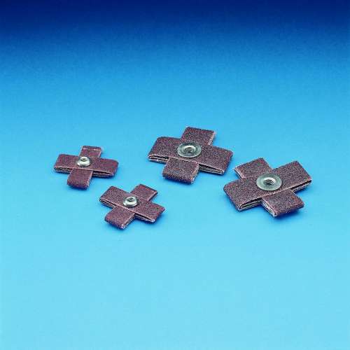 7100105411 Standard Abrasives™ Zirconia Cross Pad, 723080, 8 PLY, 6 in x 6 in 1-1/2 in, 1/4-20, 80, 100 ea/Case