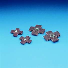 7100105420 Standard Abrasives™ A/O Cross Pad, 722683, 8 PLY, 3 in x 3 in x 1/2 in, 8-32, 80, 50/Carton, 500 ea/Case