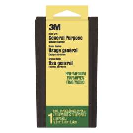 7100113705 General Purpose Sanding Sponge DSFM-F-ESF-10, 2 7/8 in x 4 7/8 in x 1 in, Dual Grit, Fine/Medium, 1/pk, 10 pks/cs
