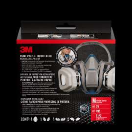 7100115646 6502QLPA1-A-PS Paint Project Respirator with Quick Latch 6502QLPA1-A-PS, SizeMedium, 1 Ea/Pk,4 Pks/Cs