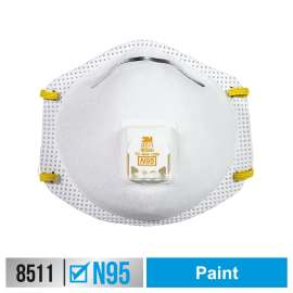 7100117590 8511PA1-A-PS Paint Sanding Valved Respirator 8511P1-DC-PS, 1 ea/pk, 12 pks/cs