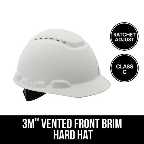 7100119479 CHH-V-R-W6-PS Vented Hard Hat with Ratchet Adjustment, CHH-V-R-W6-PS, 6/cs